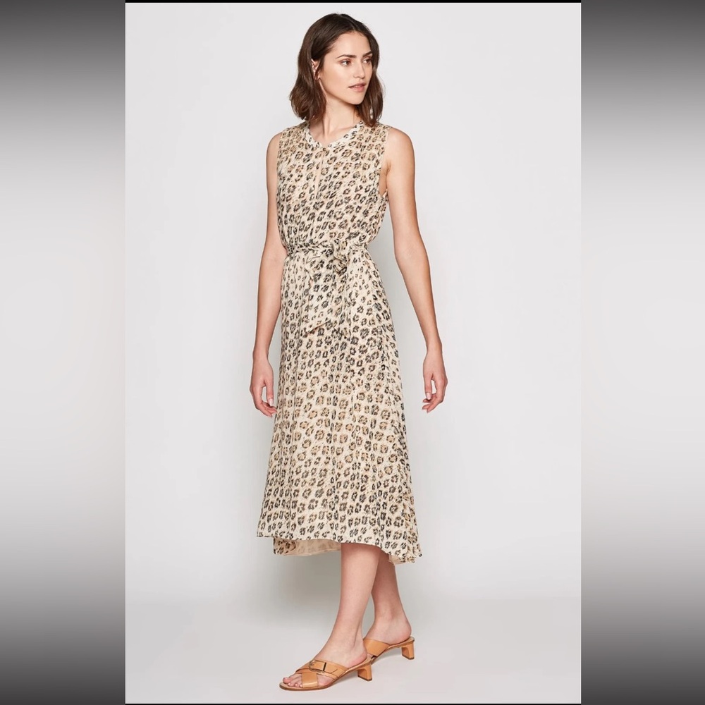 Joie Corrin Silk Leopard Print Cappucino Plus Size
